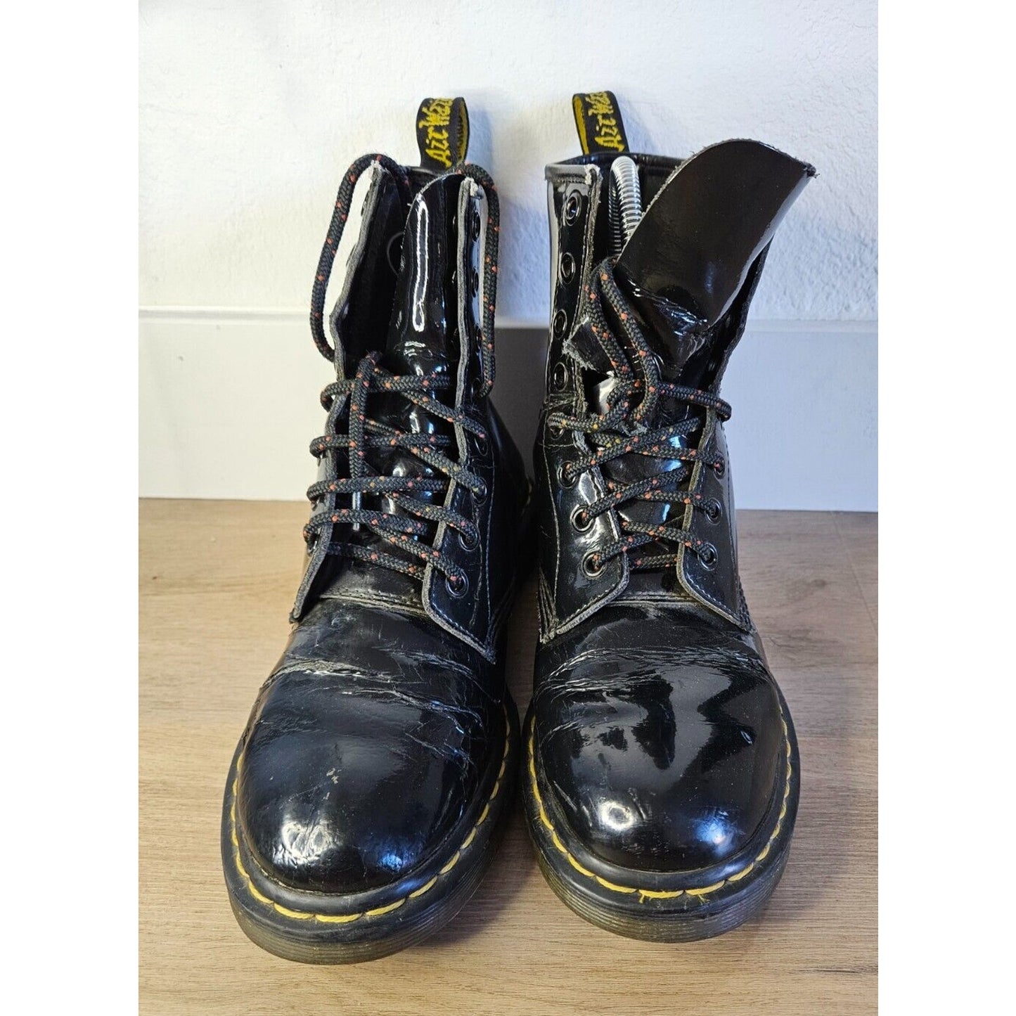 Dr. Martens 1460 Women's Original Smooth Leather Lace Up Boots Black Size 10.5