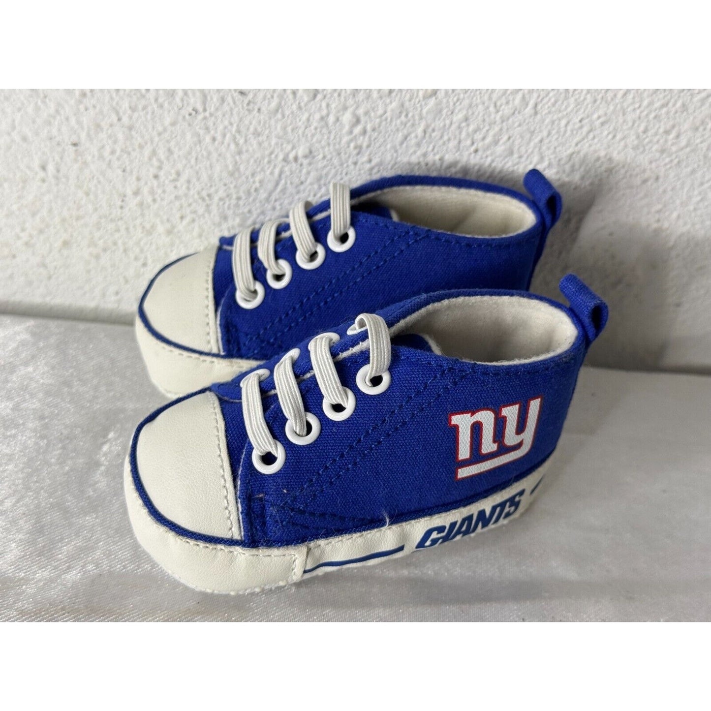 NFL New York Giants Baby Crib Shoes Blue/White Infant Size