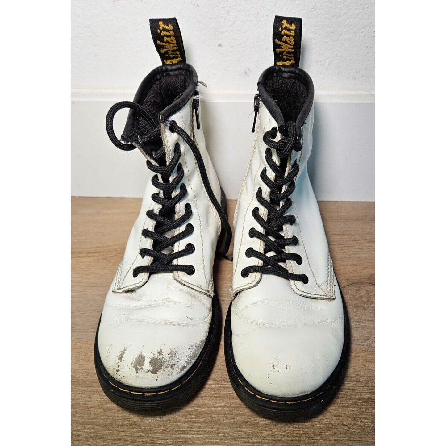 Dr. Martens 1460 Pascal Women’s Size US 3 / UK 2 White Leather Combat Boots Side