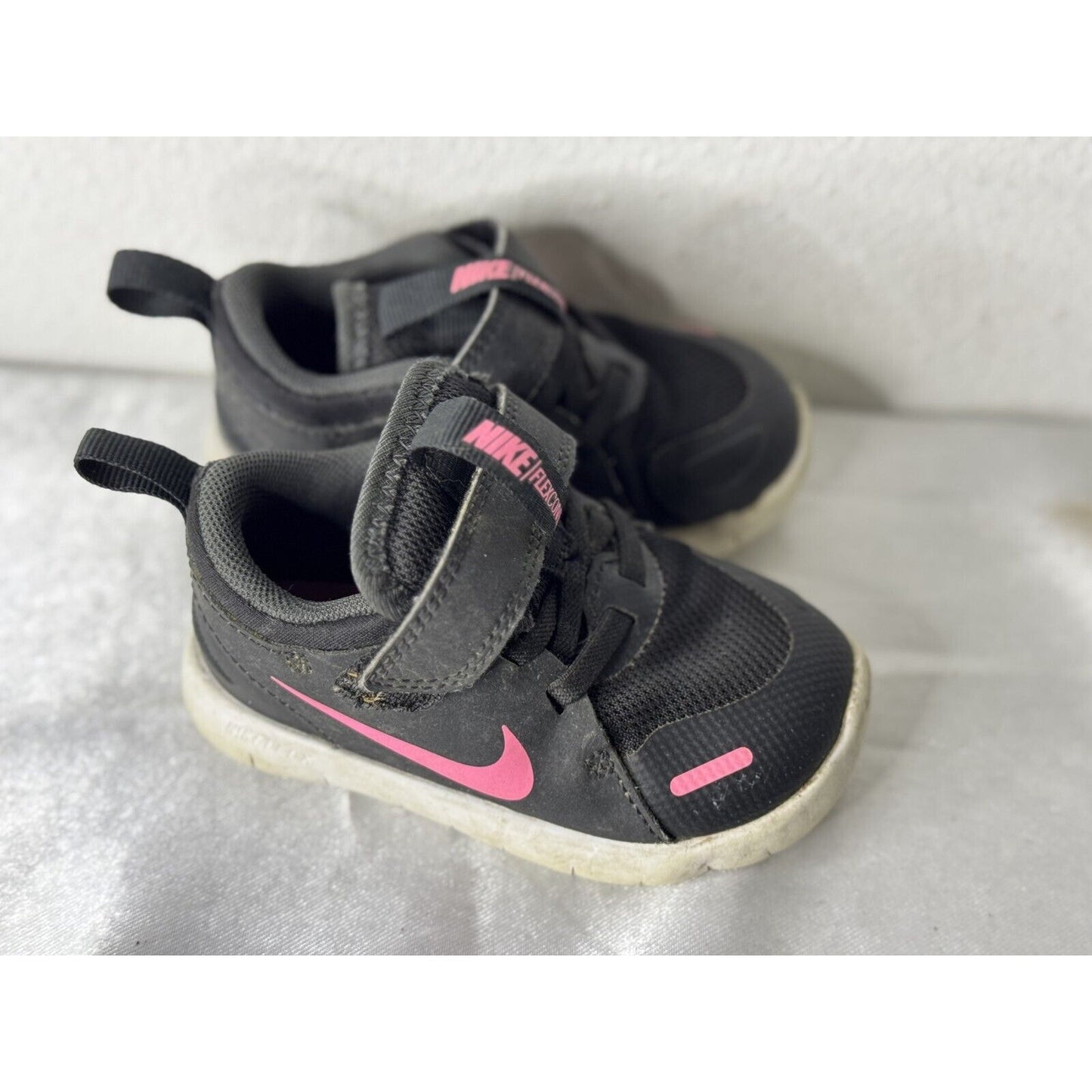 Nike Flex Contact 3 Toddler Shoes Black/Pink Size 5C