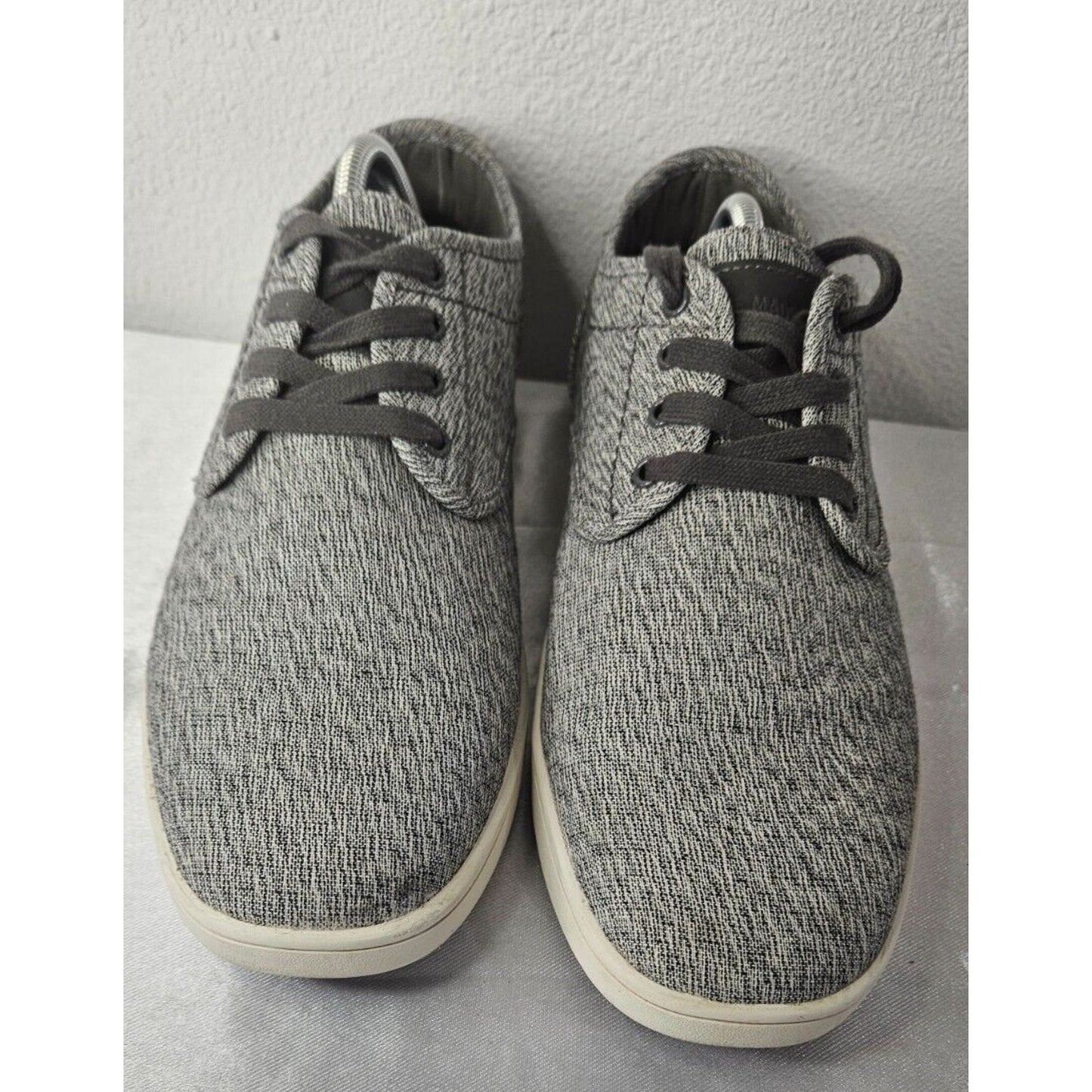 Steve Madden Men's P. Garner Casual Lace-Up Sneakers Gray Knit Size 10.5