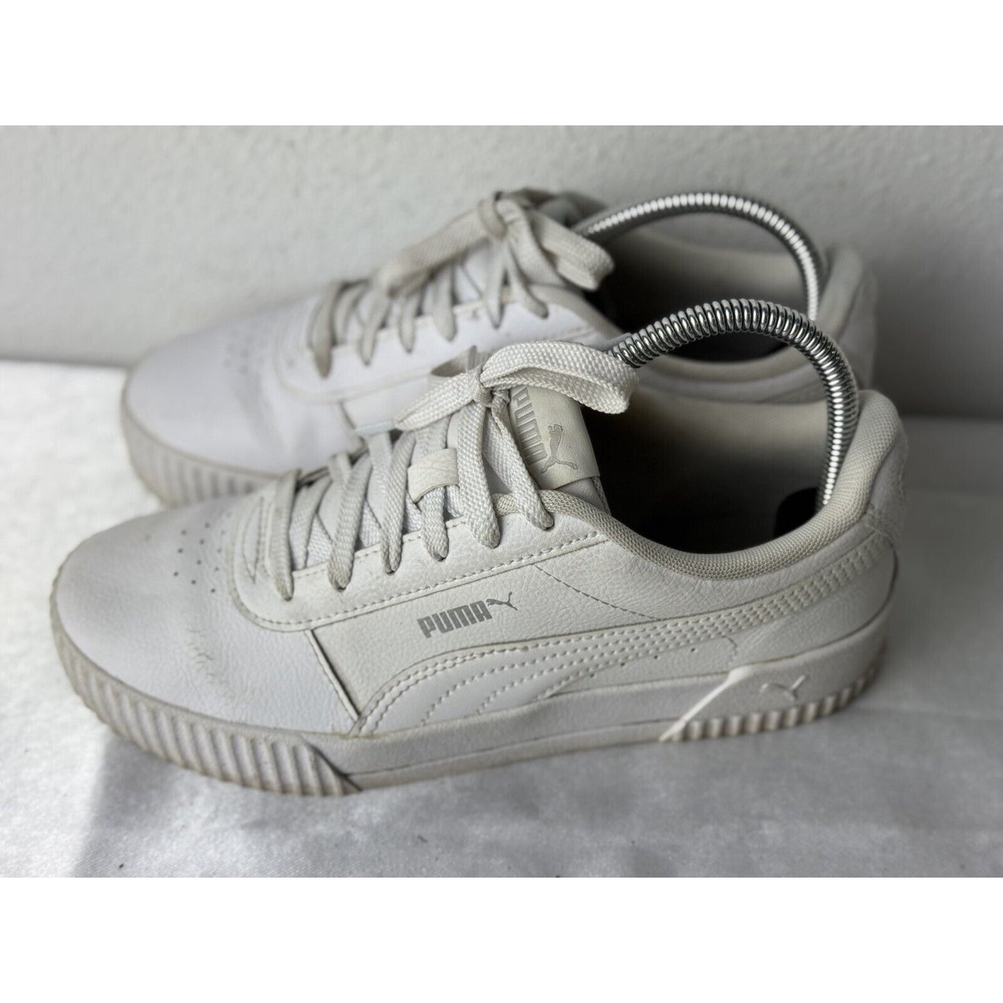 Size 8 - PUMA Carina L White - 370325-02 Women's Sneakers