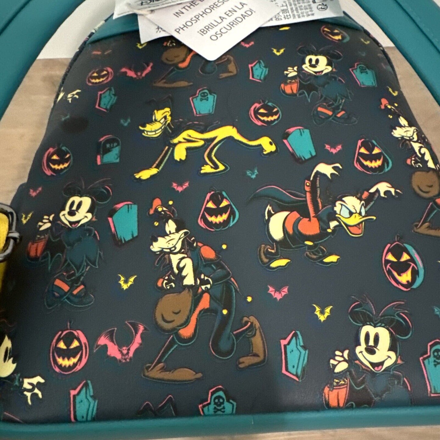 Disney Parks Halloween Mickey Pumpkin Loungefly Backpack - Glows in the Dark - N