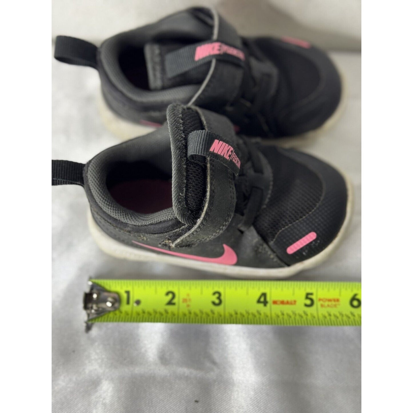 Nike Flex Contact 3 Toddler Shoes Black/Pink Size 5C