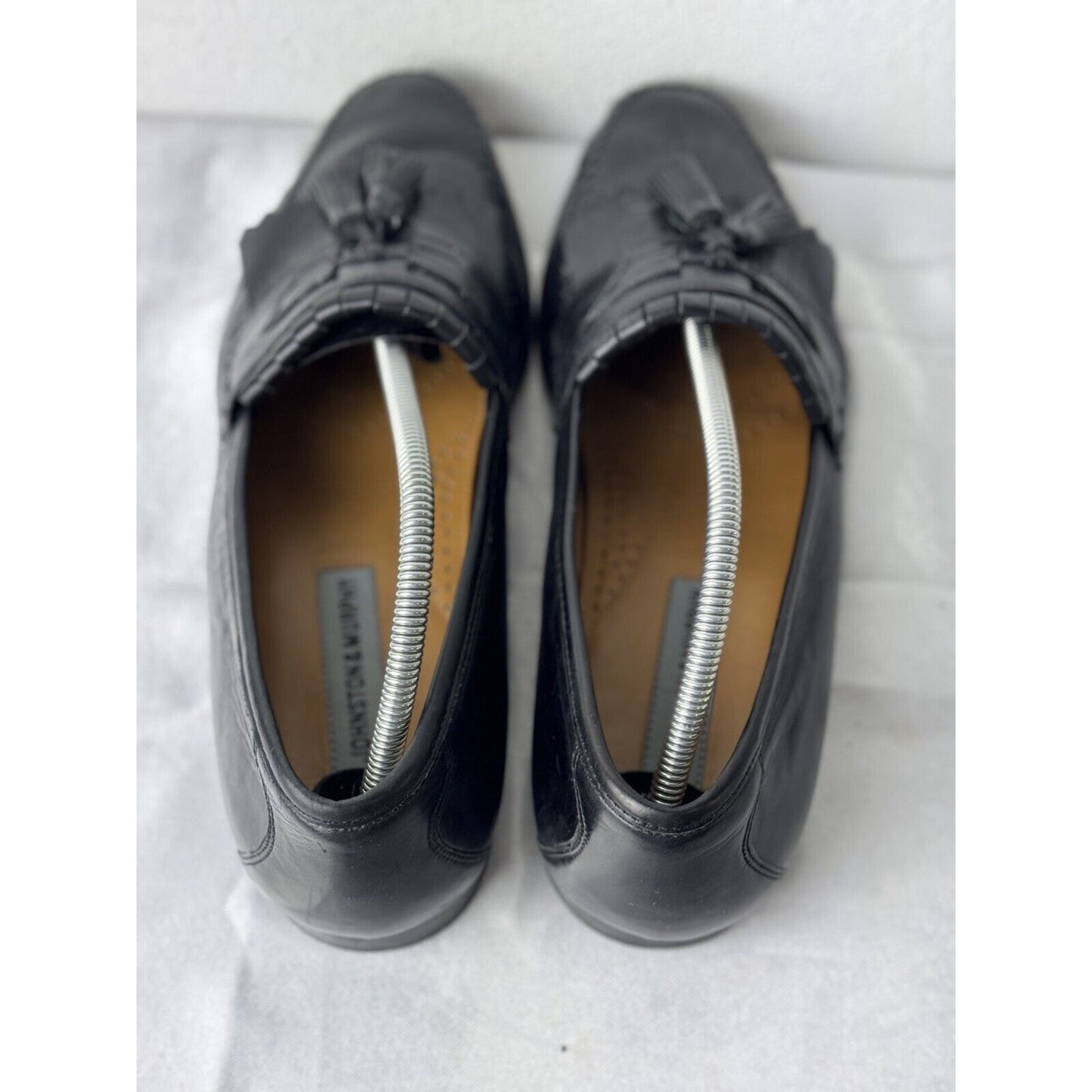 Johnston & Murphy Men’s Tassel Loafers Size 11M Black Leather Classic Dress Shoe