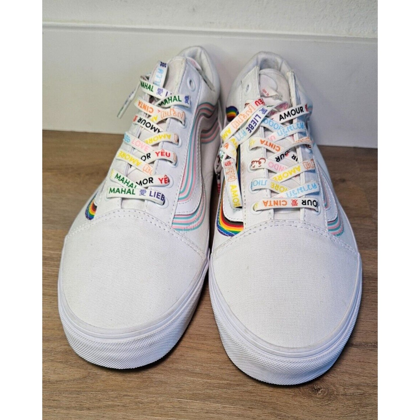 Vans Old Skool Pride Together As Ours Rainbow Stripe Multilingual Laces Size 13