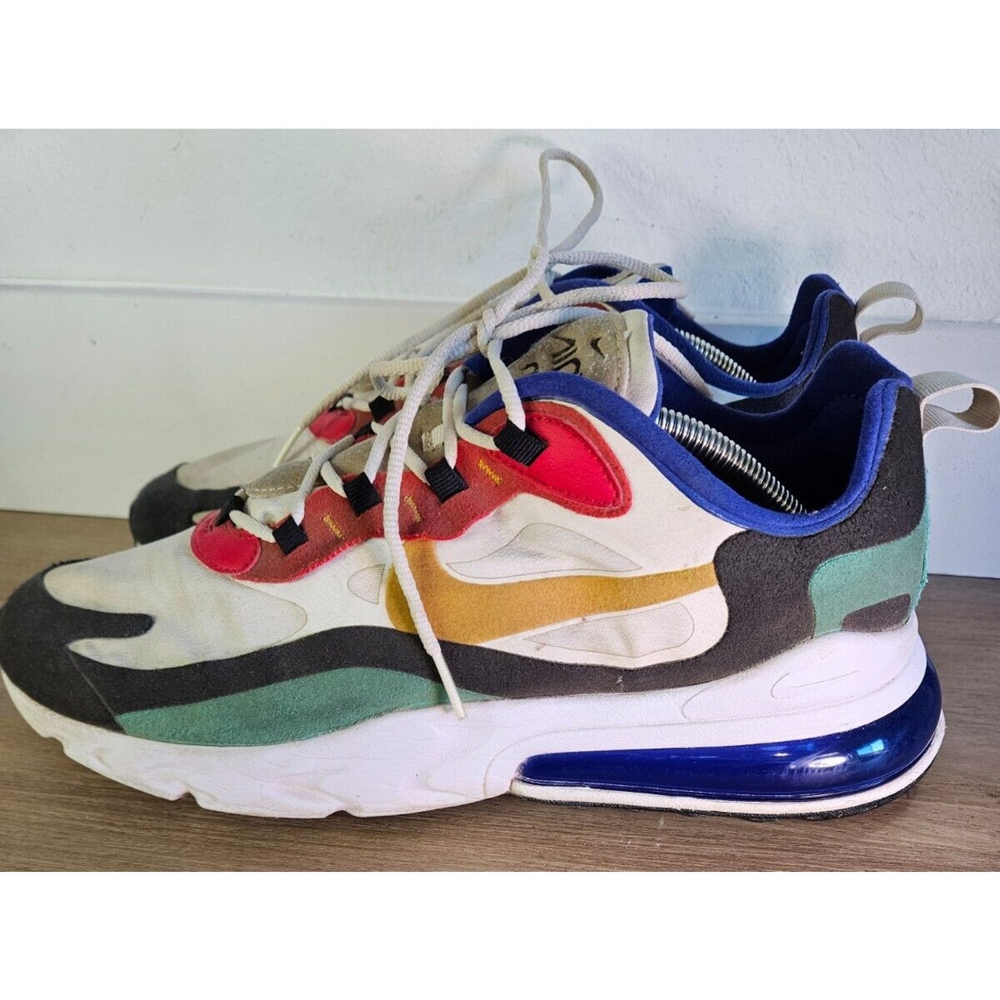 Nike Air Max 270 React Sneakers Men’s Size 12 Multicolor Athletic Running Shoes