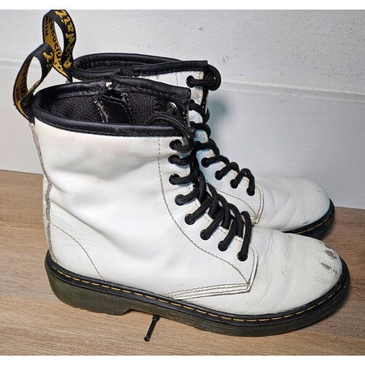 Dr. Martens 1460 Pascal Women’s Size US 3 / UK 2 White Leather Combat Boots Side