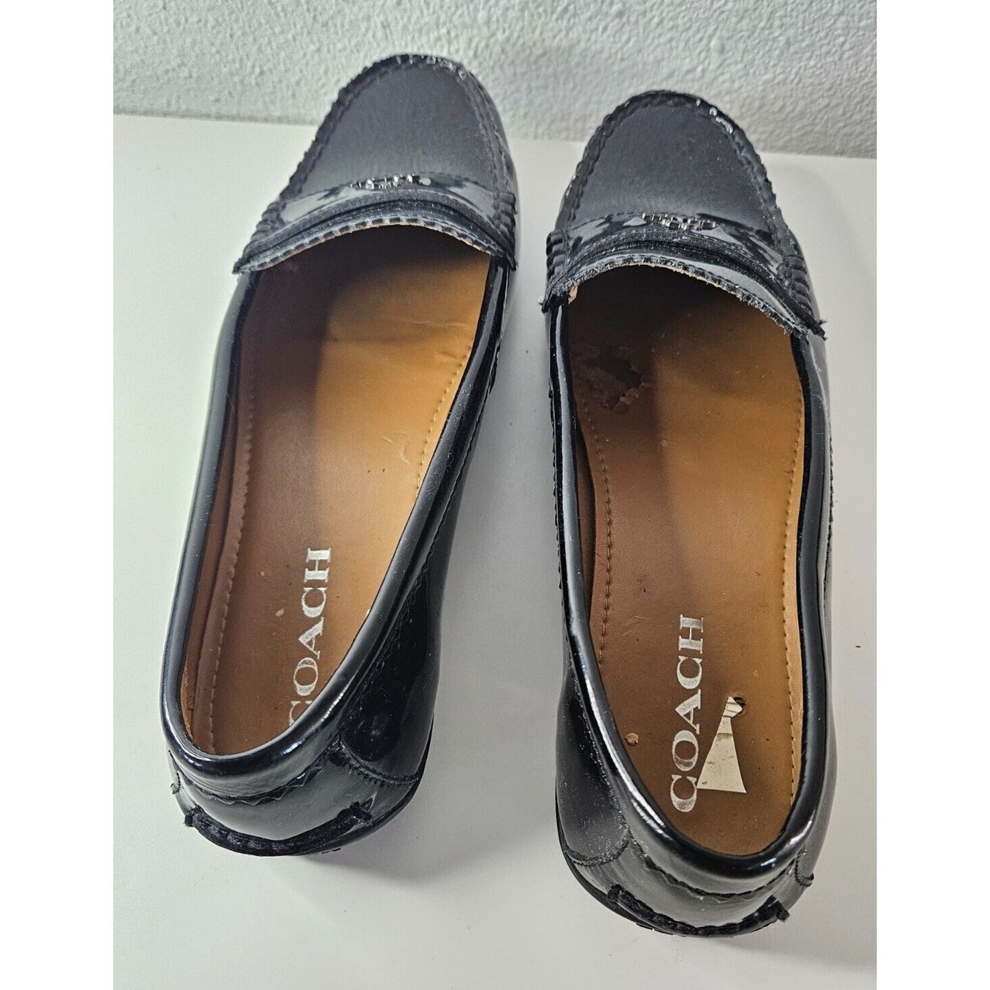 Coach Odette Loafers Women’s Size 9.5B A01424 Black Leather Flats - Gently Used