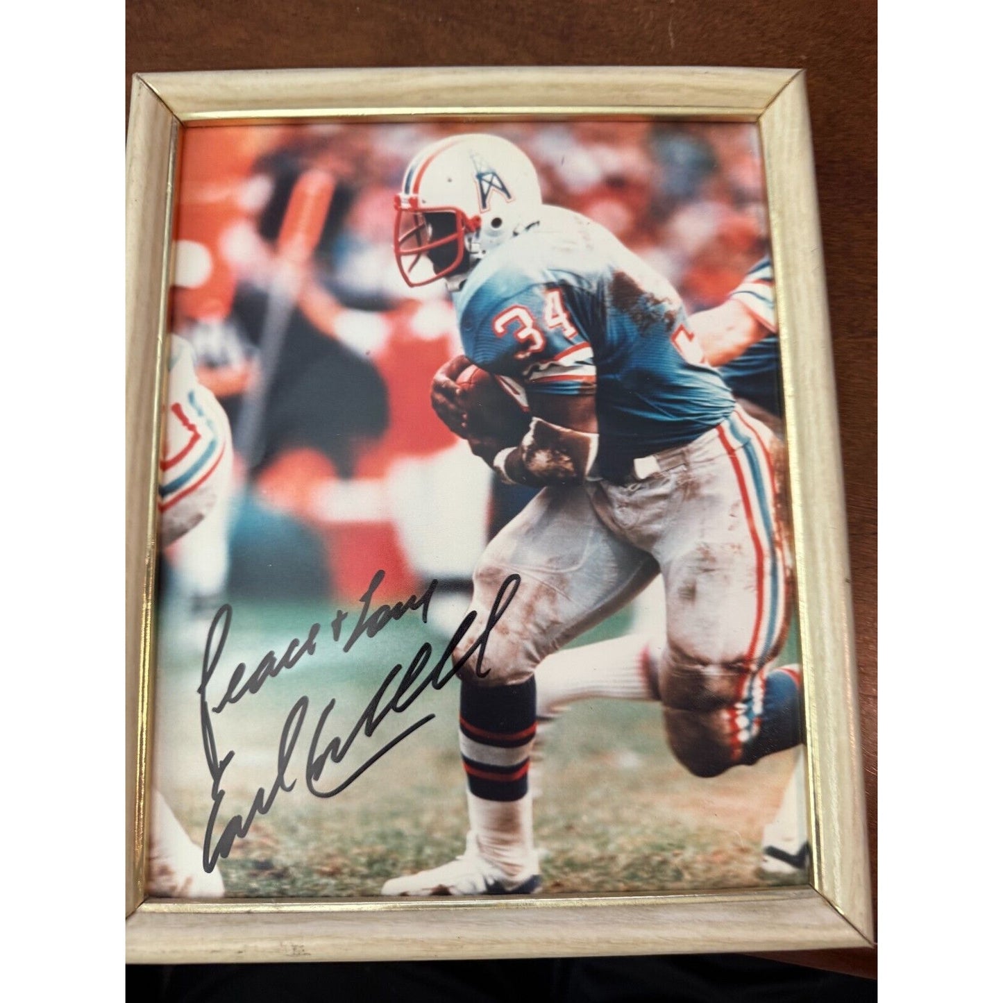 Earl Campbell Houston Oilers Signed Autographed 8x10 Photo – Excellent Condition