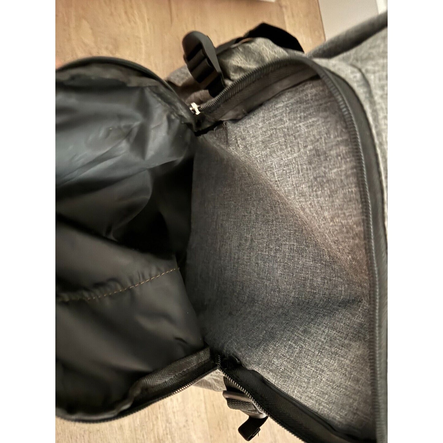 Xiaoyunxie gray fabric casual backpack