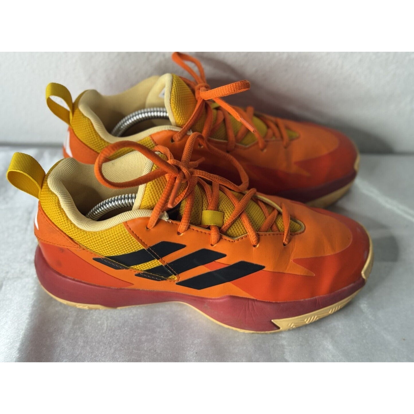 Adidas Harden Stepback 3 Men’s Size 9.5 Orange Red Basketball Shoes GUC