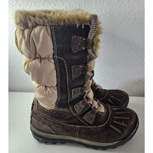 Timberland Women's 7.5 Mount Hope Mid Leather & Fabric Waterproof Snow Boots