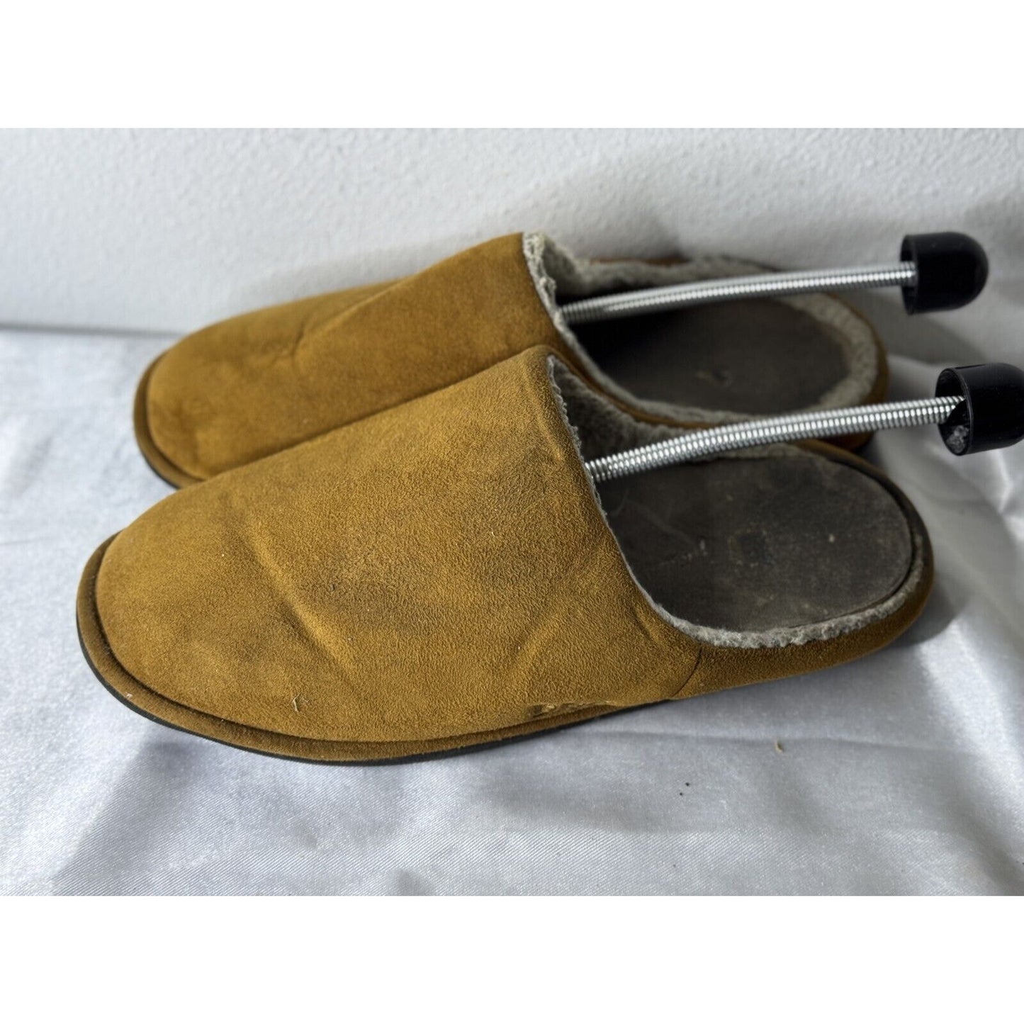 Dr. Comfort Suede Shearling Lined Men’s Slippers Size 12 Brown