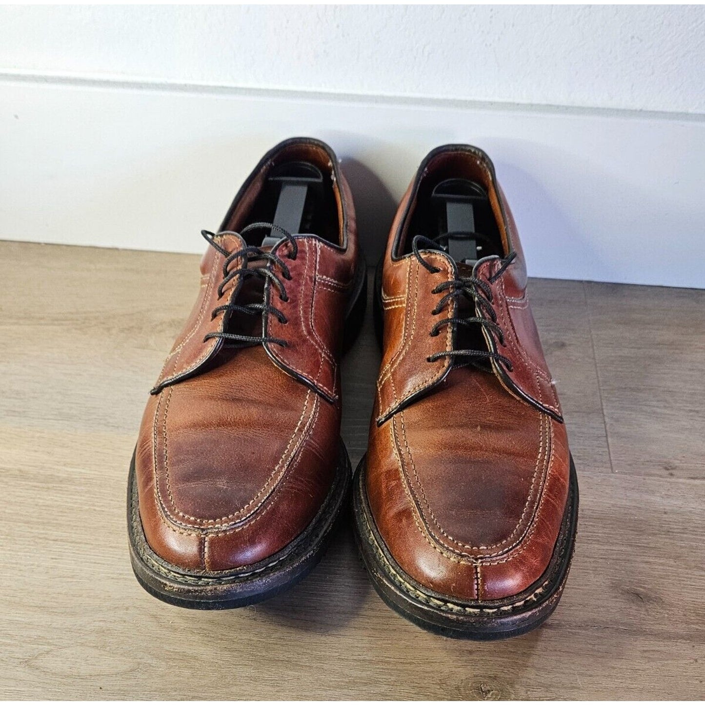 Allen Edmonds Bel Air Leather Wingtip Derby Shoes - Men's Size 11 B - Walnut Tan