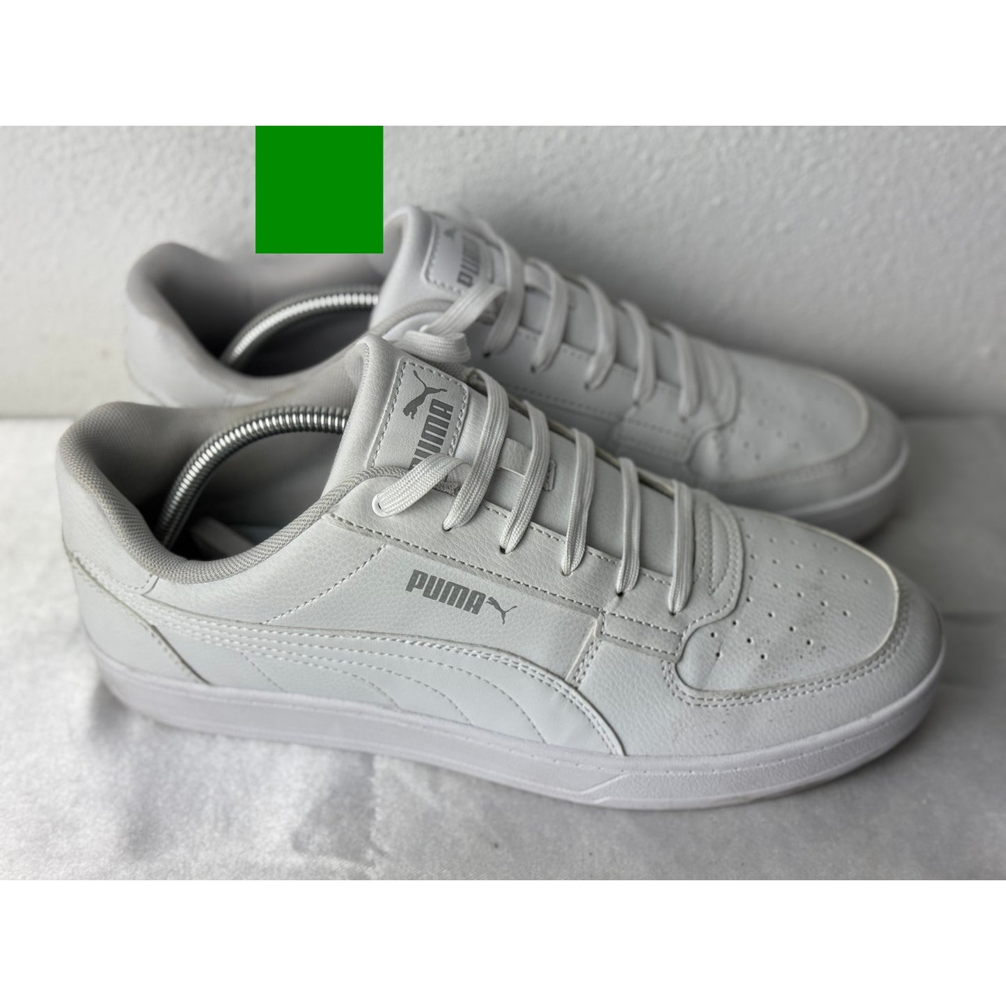 Puma Caven 2.0 White Leather Sneakers Men's Size 11 Casual Retro Low Top