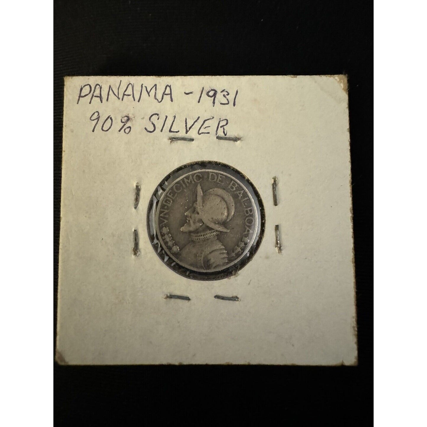 1931 Panama 1 /10 Balboa 90% Silver Coin – Rare Collectible