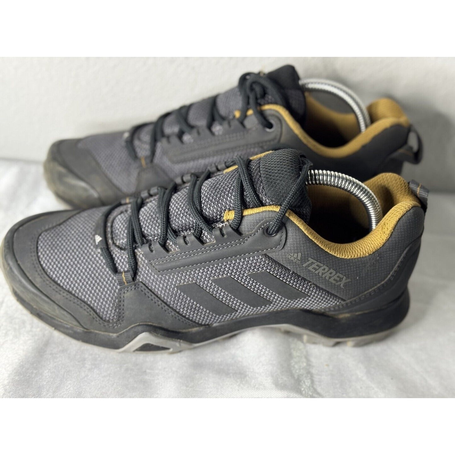 Adidas Terrex AX3 Men's Hiking Shoes Size 7.5 Gray Yellow Trail NWT