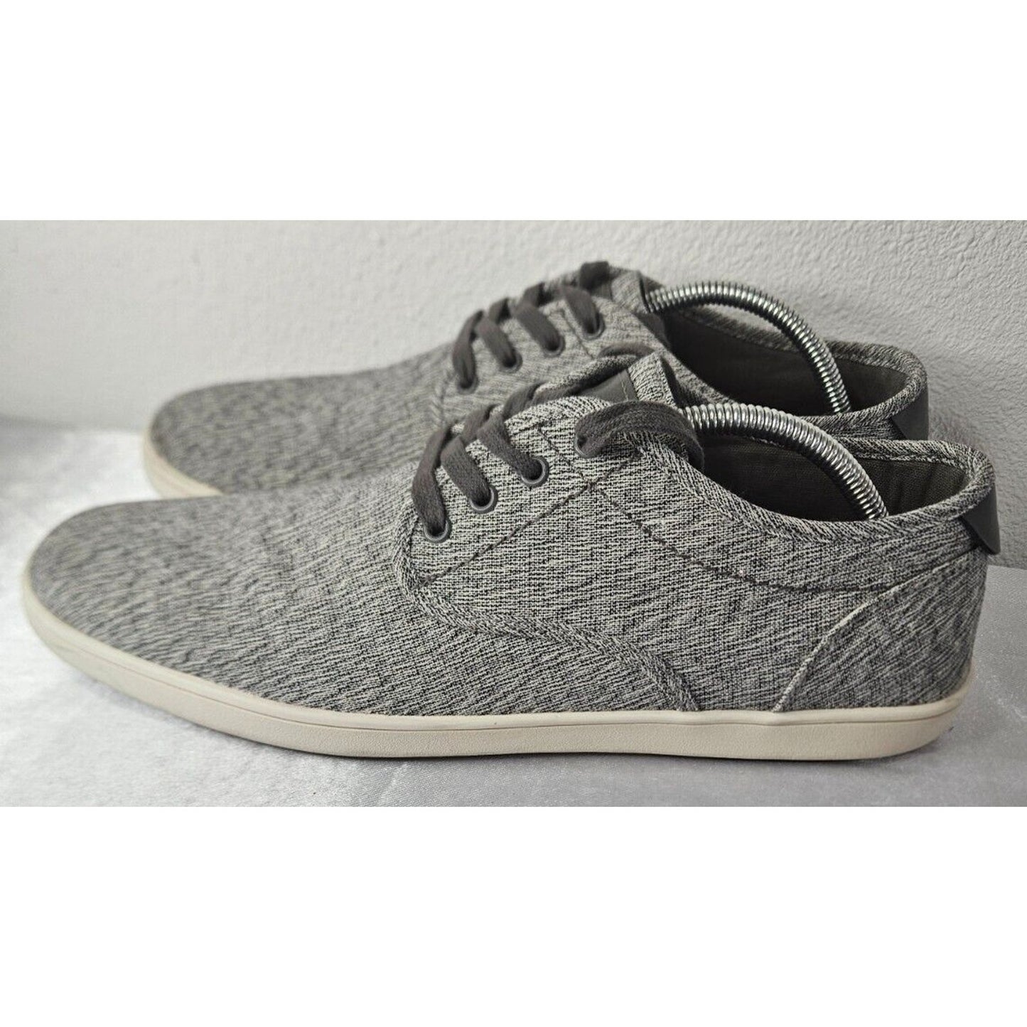 Steve Madden Men's P. Garner Casual Lace-Up Sneakers Gray Knit Size 10.5