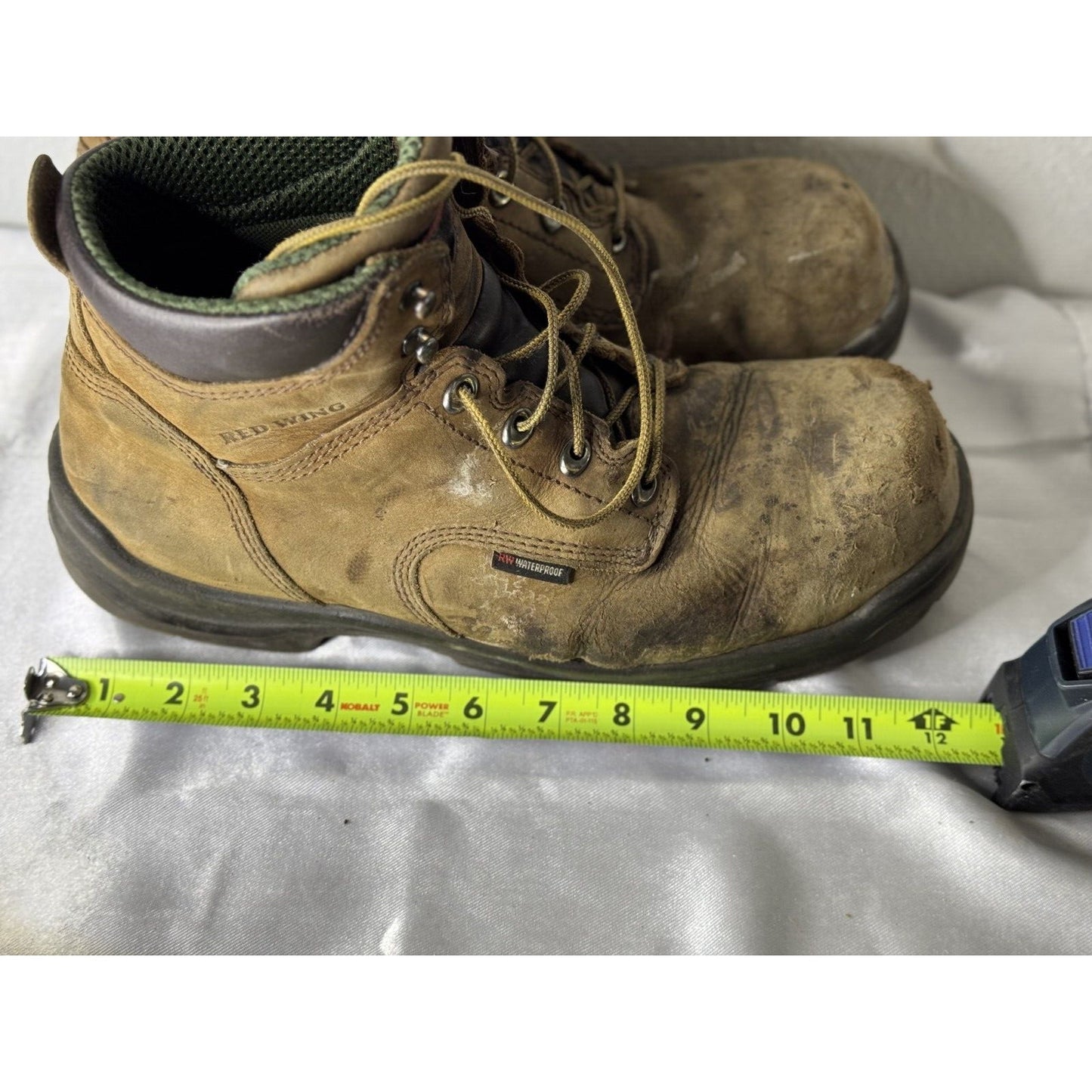 Red Wing Men’s Waterproof Steel Toe Work Boots Brown Leather Size 12