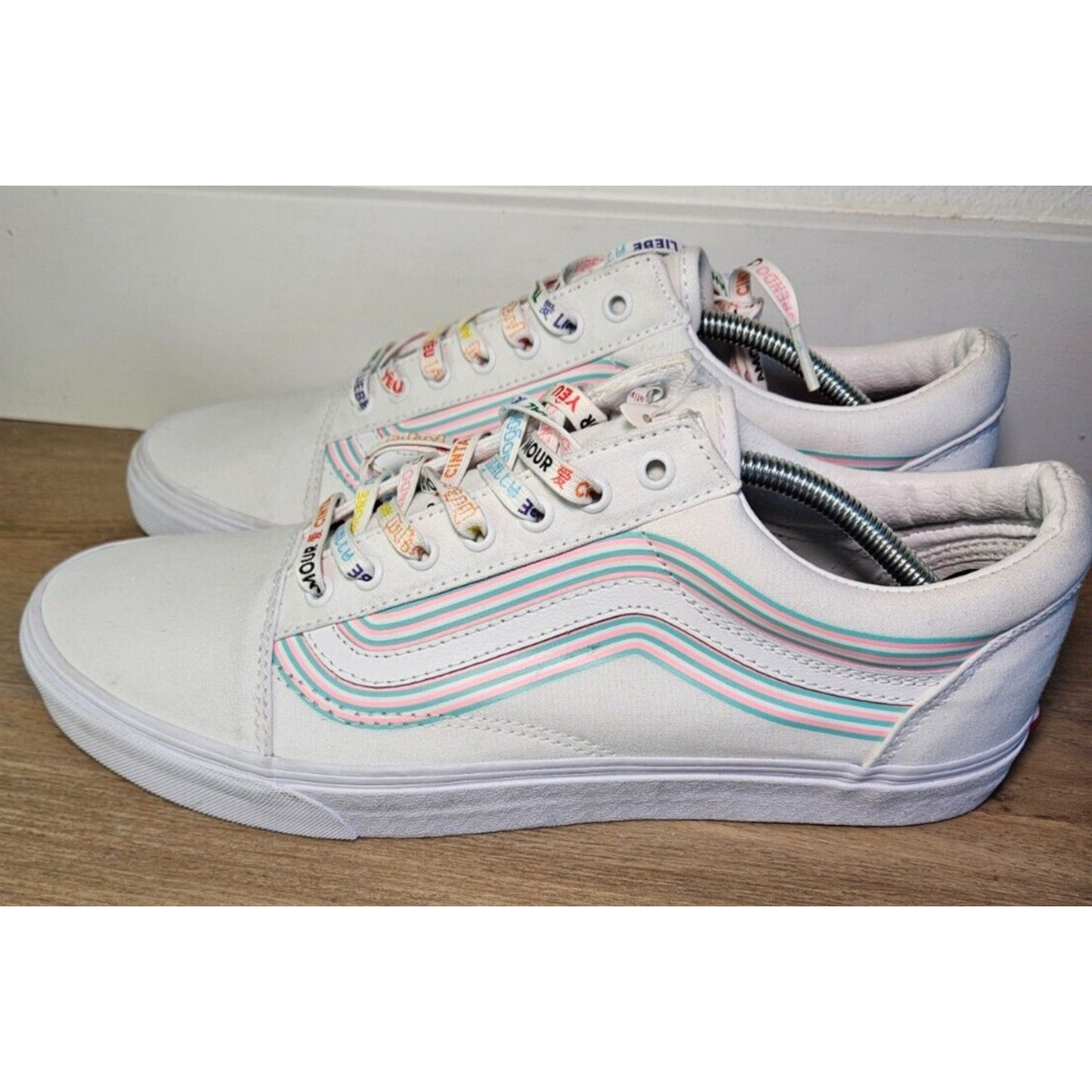 Vans Old Skool Pride Together As Ours Rainbow Stripe Multilingual Laces Size 13