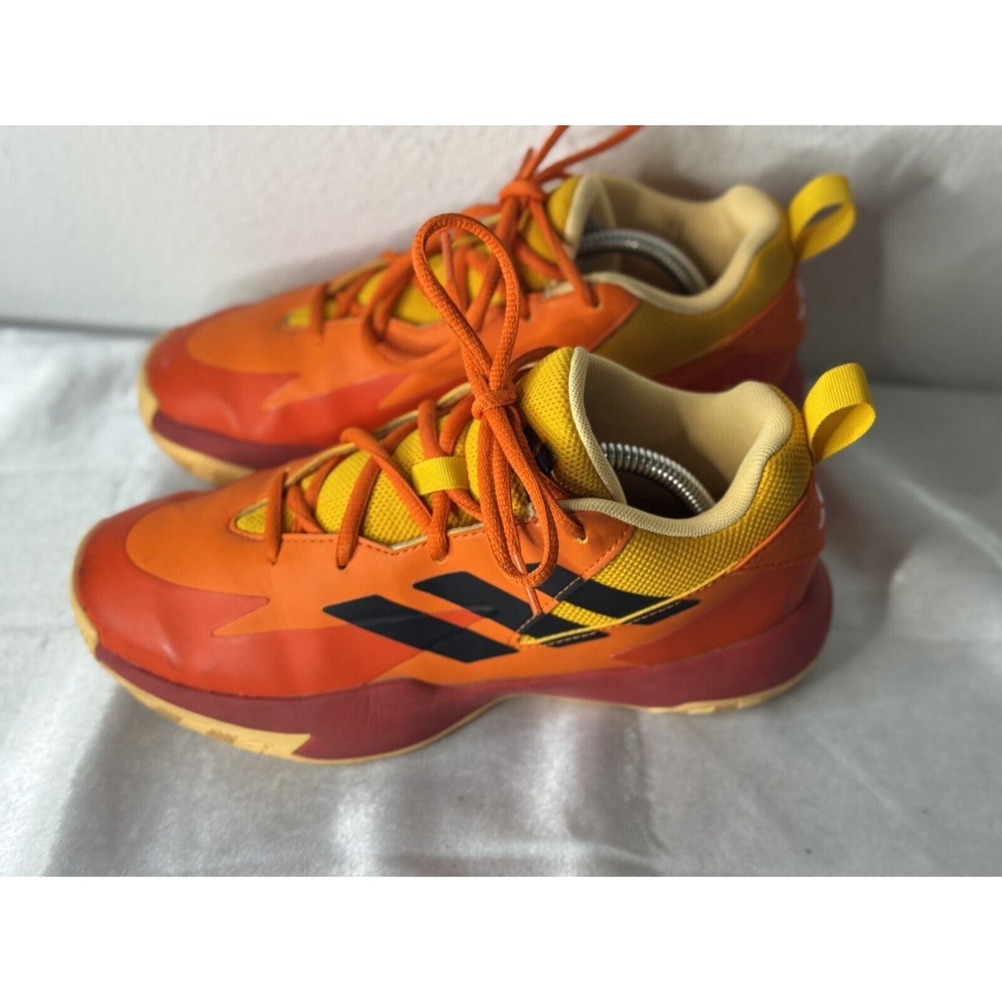 Adidas Harden Stepback 3 Men’s Size 9.5 Orange Red Basketball Shoes GUC