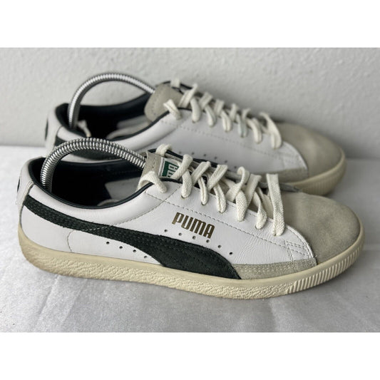 PUMA Oslo-City Sneakers Men’s 8.5 White/Green Leather Suede Retro Casual