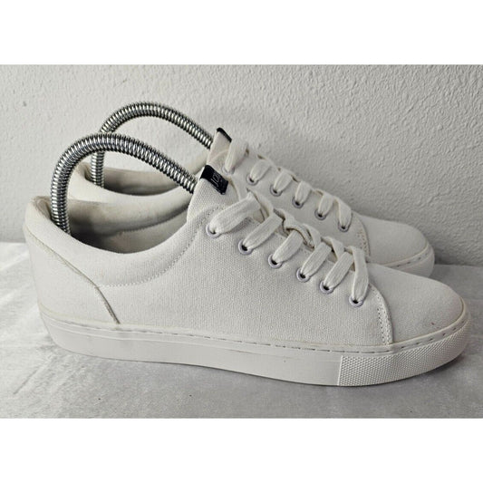 J.Crew Canvas Sneakers White Men’s Size 8.5 Casual Low-Top Classic Shoes