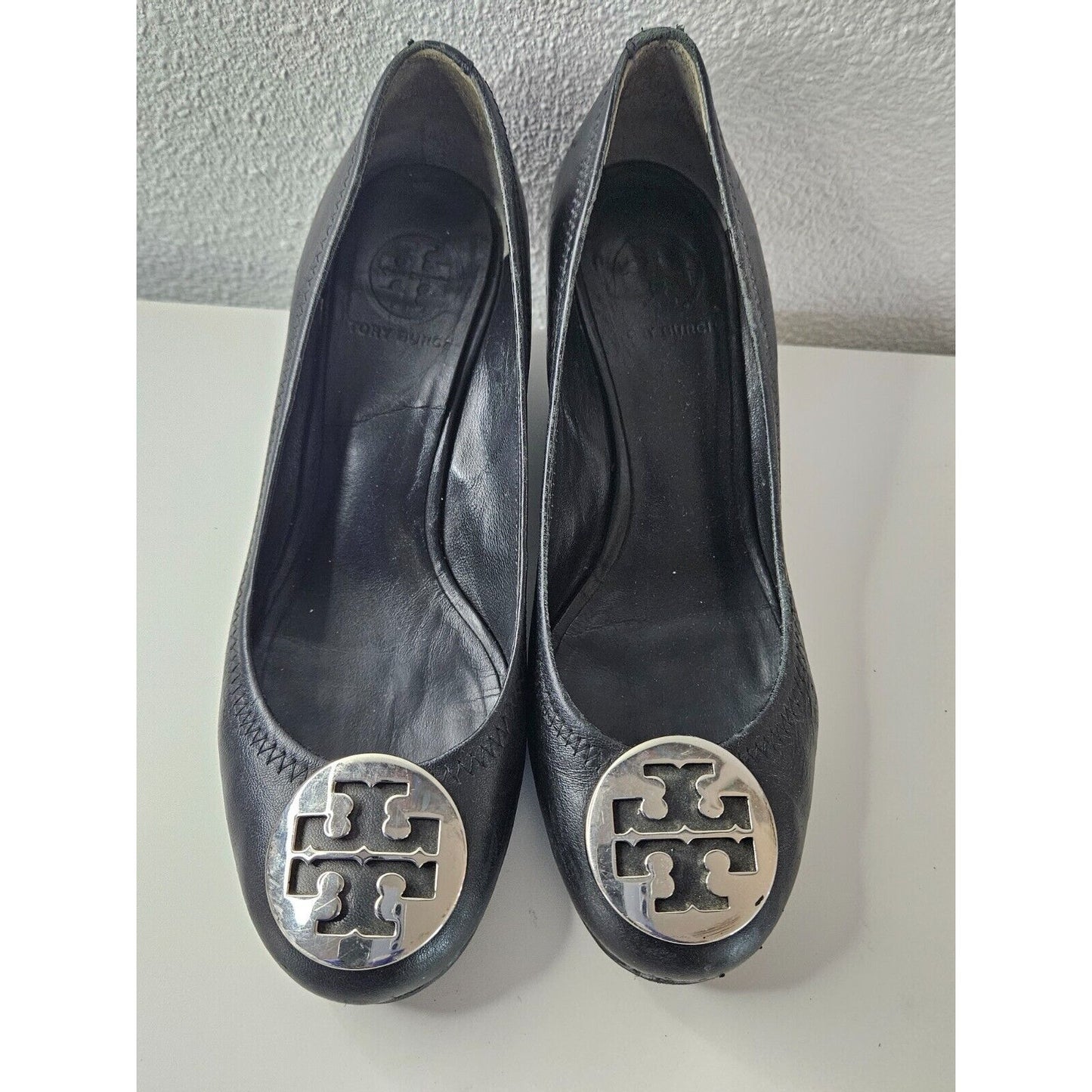 Tory Burch Black Reva Wedge Heels Women’s Size 8M – Gently Used