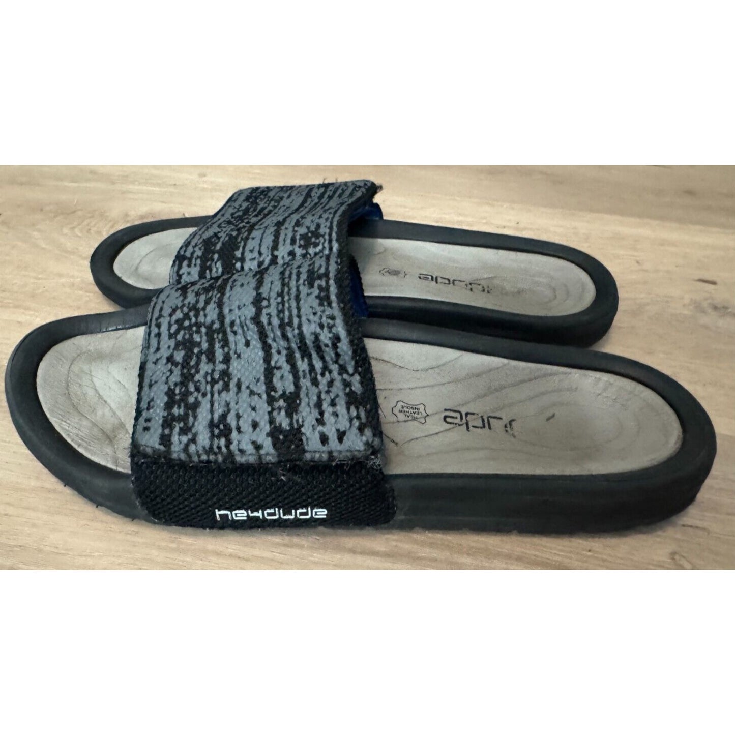 Hey Dude Slip-On Sandals Knit Black/Grey – Men’s Size 10 – Gently Used