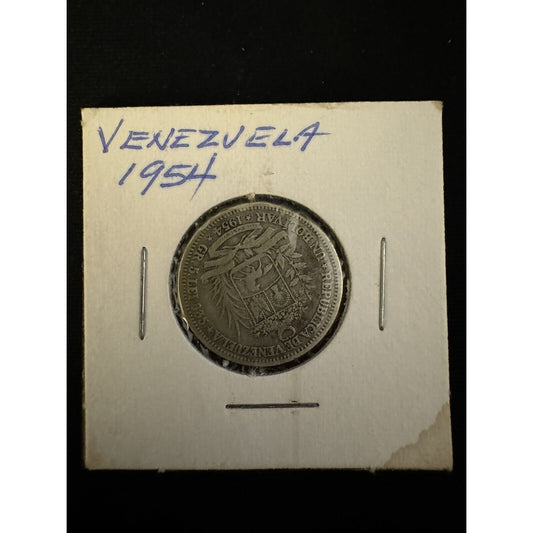 1954 Venezuela 1 Bolivar Silver Coin – Choice Brilliant Uncirculated