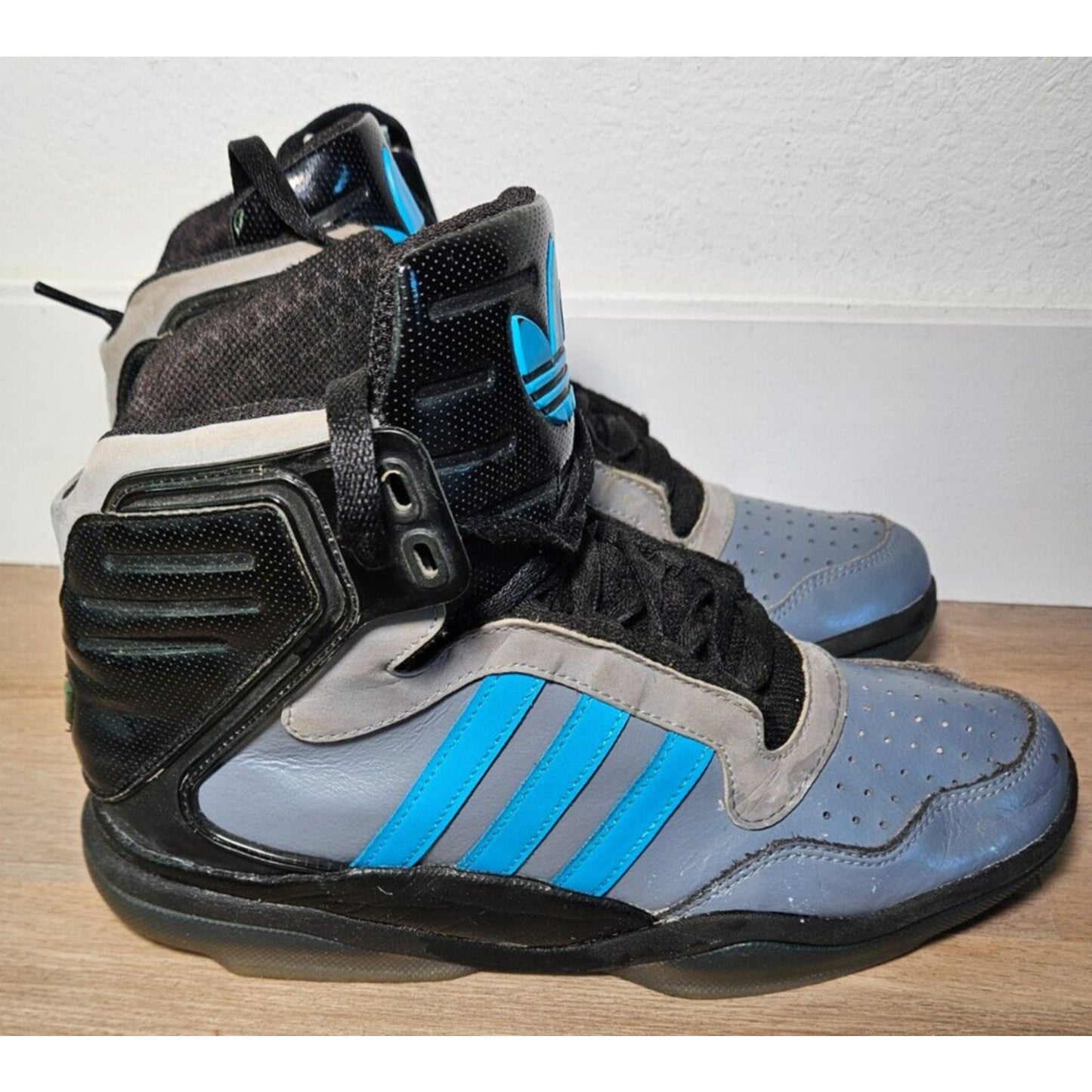 Adidas Originals Metro Attitude Sneakers Men’s Size 8 Gray Blue High Top Retro