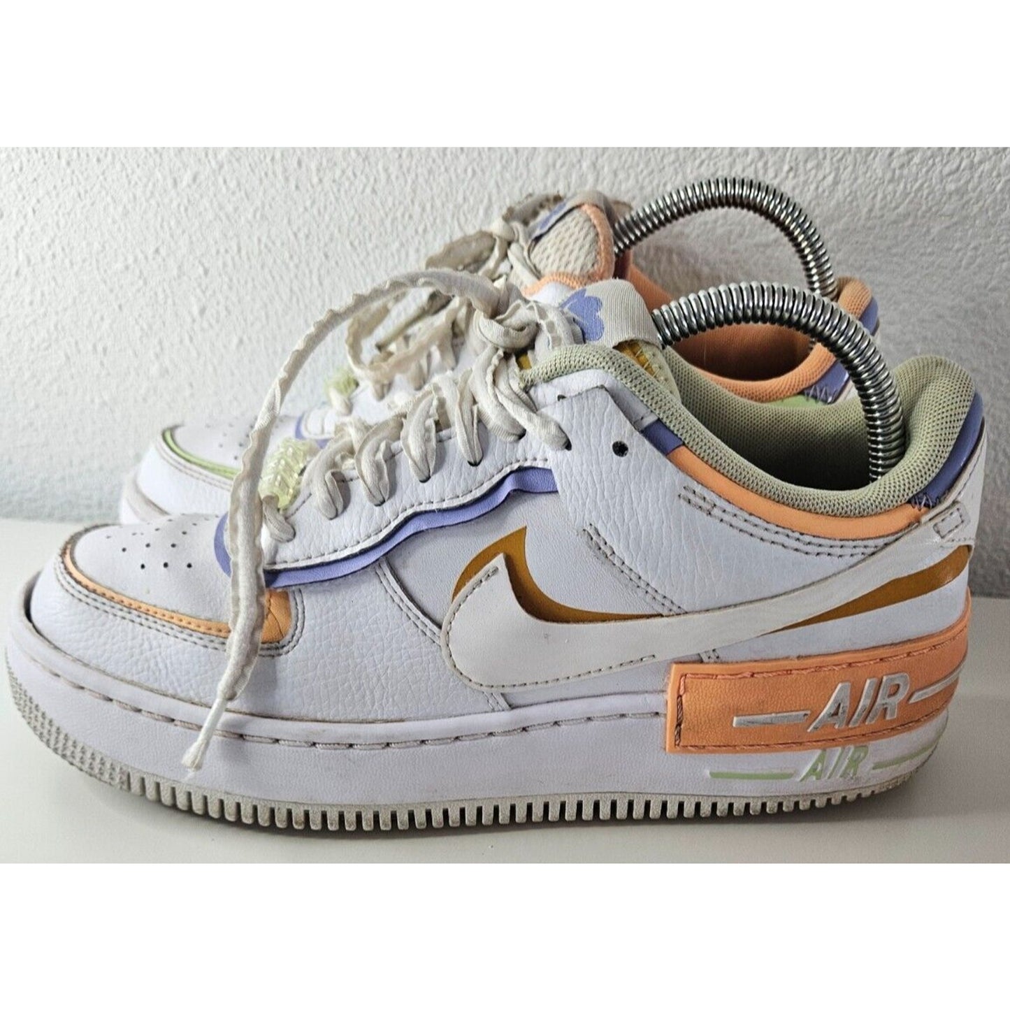 Nike Air Force 1 Shadow Multi-Color Pastel Sneakers Women’s Size 8.5 DX3718-100