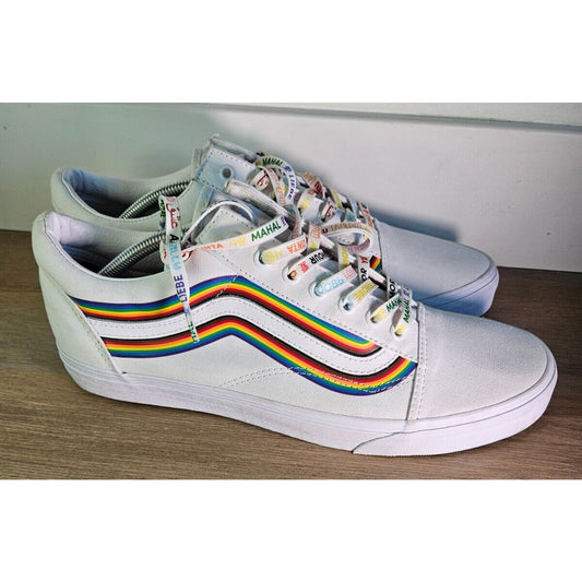 Vans Old Skool Pride Together As Ours Rainbow Stripe Multilingual Laces Size 13