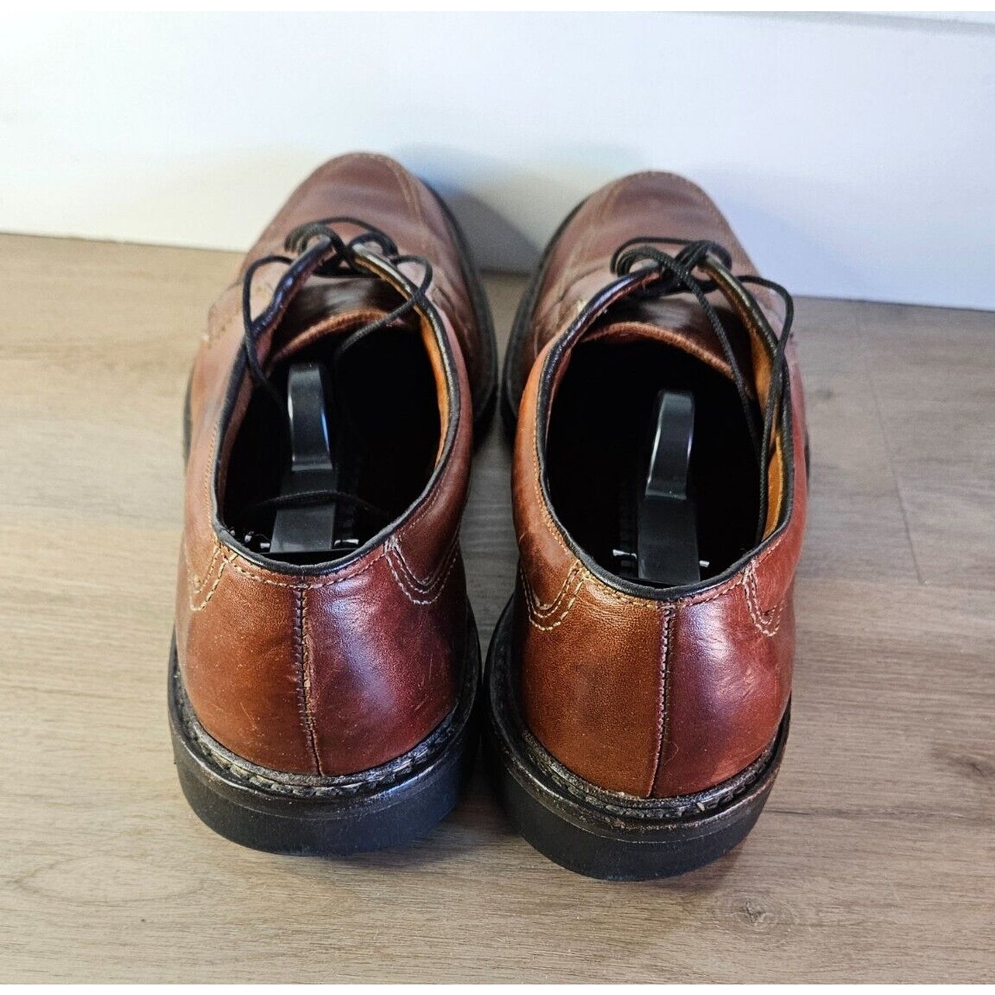 Allen Edmonds Bel Air Leather Wingtip Derby Shoes - Men's Size 11 B - Walnut Tan