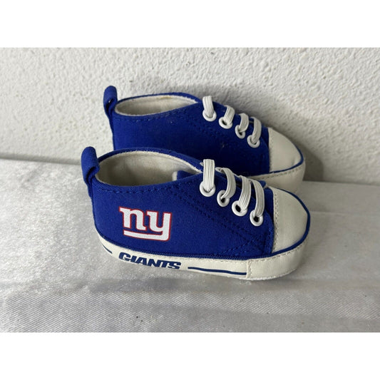 NFL New York Giants Baby Crib Shoes Blue/White Infant Size