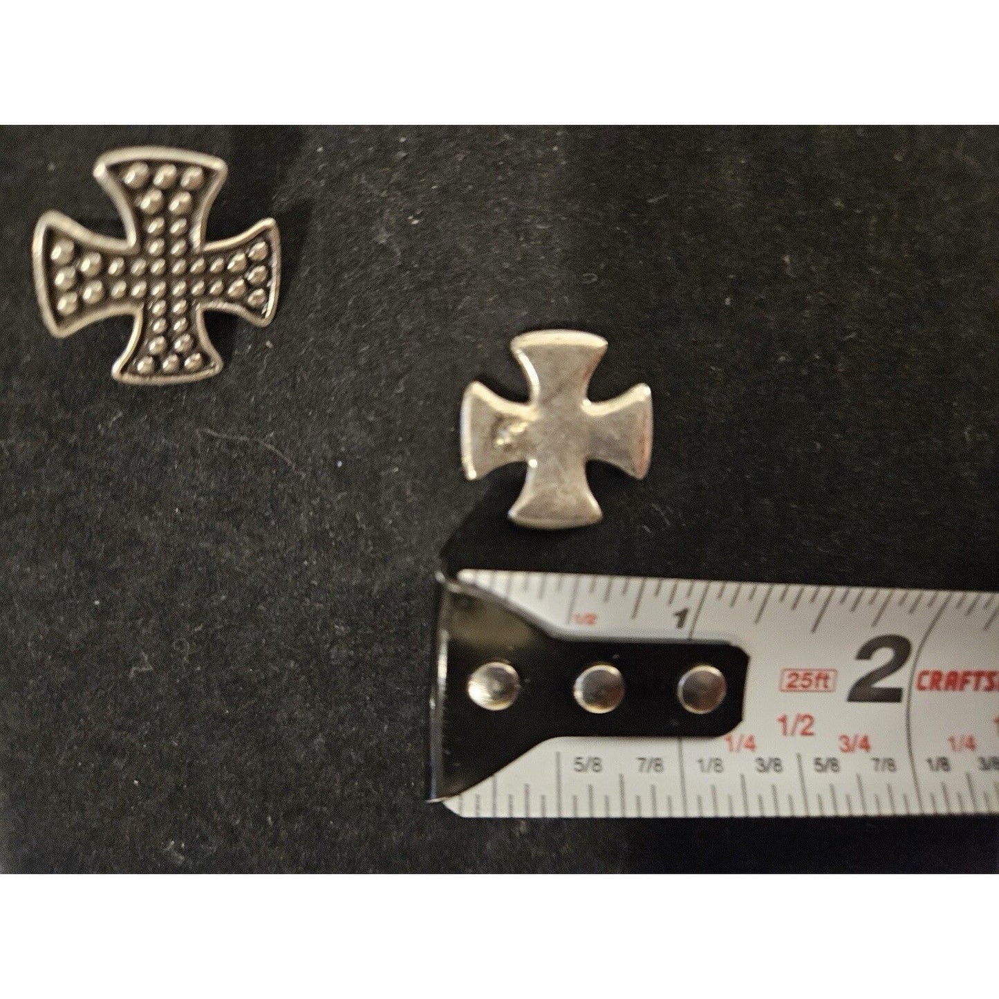 Titanium Steel Cross Stud Earrings for Men & Women, Unisex Cross Earrings